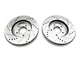 C&L Super Sport Cross-Drilled and Slotted Rotors; Front Pair (05-10 Mustang V6)