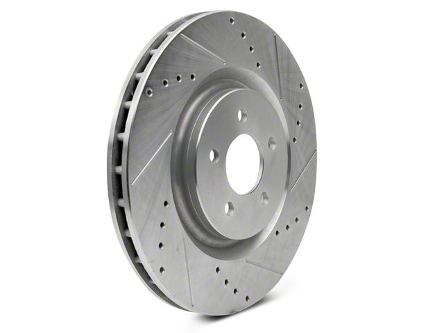 C&L Super Sport Cross-Drilled and Slotted Rotors; Front Pair (11-14 Mustang GT w/ Performance Pack; 12-13 Mustang BOSS 302; 07-12 Mustang GT500)