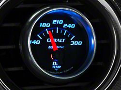 Auto Meter Cobalt Series 2-1/16-Inch Oil Temperature Gauge; 140-300 Fahrenheit (Universal; Some Adaptation May Be Required)