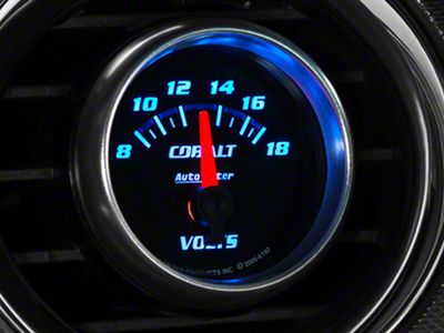 Auto Meter Cobalt Series 2-1/16-Inch Voltmeter Gauge; 8-18V (Universal; Some Adaptation May Be Required)
