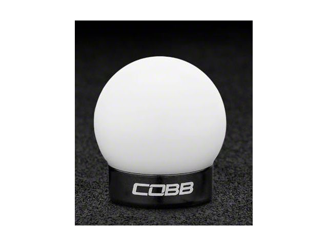 Cobb Manual Shift Knob; White with Stealth Black (15-24 Mustang, Excluding GT350 & GT500)