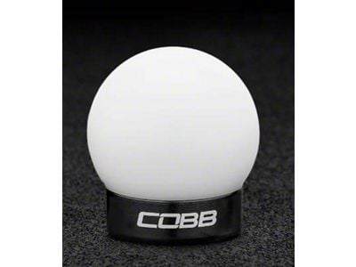 Cobb Manual Shift Knob; White with Stealth Black (15-24 Mustang, Excluding GT350 & GT500)