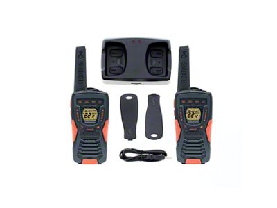 Cobra Floating Waterproof Walkie Talkies; Dark Blue and Orange; 2-Pack
