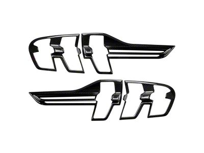 Cobra-Tek Tail Light Covers; Carbon Fiber (21-25 Mustang Mach-E)