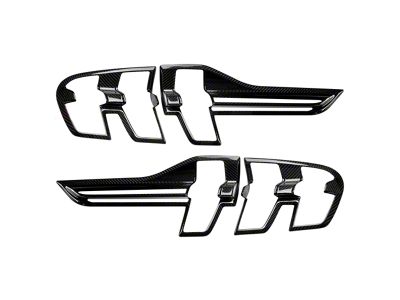 Cobra-Tek Tail Light Covers; Carbon Fiber (21-24 Mustang Mach-E)