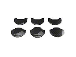 Cobra-Tek A/C Vent Covers; Gloss Black Carbon Fiber (15-23 Mustang)
