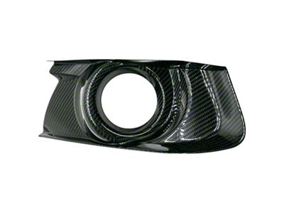 Cobra-Tek Fog Light Covers; Gloss Black Carbon Fiber (15-17 Mustang GT, EcoBoost)