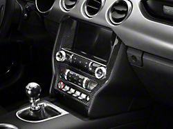 Cobra-Tek Info Dash Center Trim; Gloss Black Carbon Fiber (15-23 Mustang)