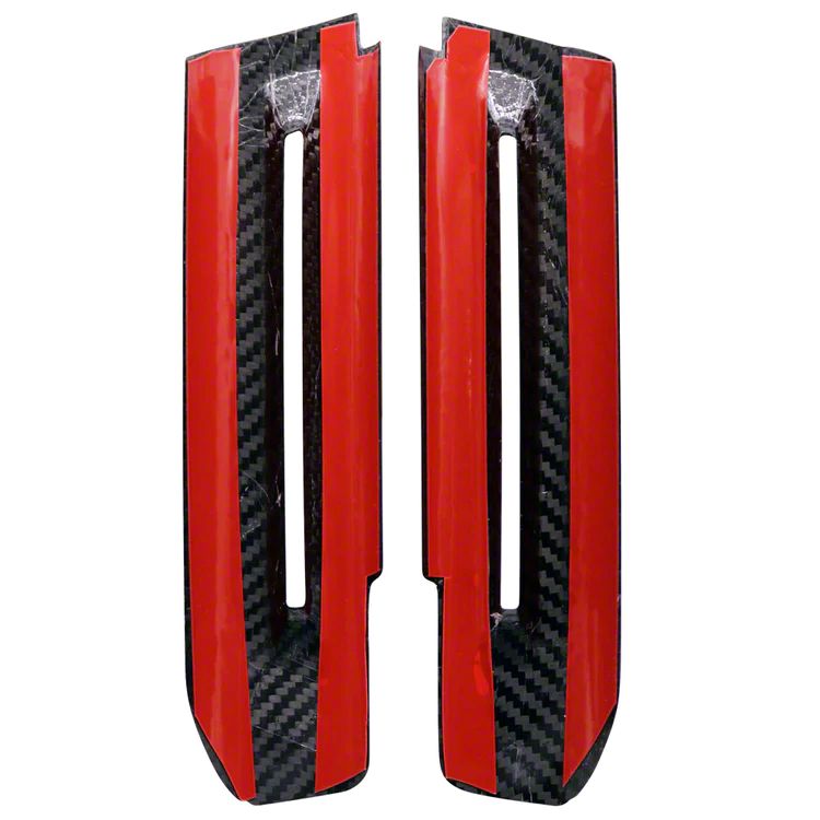 Copertura Maniglia Interna Portiera In Carbonio Per Ford Mustang 2015-2021 - CheroCar - 2 Pezzi Adesivi
