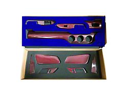 Cobra-Tek Non-Performance Pack Dashboard Trim; Gloss Red Carbon Fiber (15-23 Mustang)