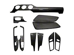 Cobra-Tek Non-Performance Pack Dashboard Trim; Honeycomb Carbon Fiber (15-23 Mustang)