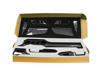 Cobra-Tek Performance Pack Dashboard Trim; Gloss Black Carbon Fiber (15-23 Mustang w/ Memory Seats)