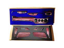 Cobra-Tek Performance Pack Dashboard Trim; Gloss Red Carbon Fiber (15-23 Mustang)