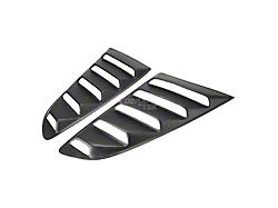 Quarter Window Louvers; Matte Black Carbon Fiber (15-23 Mustang Fastback)