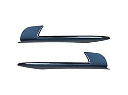 Cobra-Tek Side Fender Trim; Gloss Black Carbon Fiber (15-20 Mustang GT350)