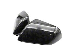 Cobra-Tek Side View Mirror Covers without Turn Signal Openings; Forged Carbon Fiber (15-23 Mustang)