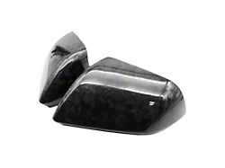 Cobra-Tek Side View Mirror Covers with Turn Signal Openings; Forged Carbon Fiber (15-23 Mustang)