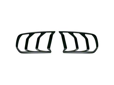 Cobra-Tek Tail Light Covers; Gloss Black Carbon Fiber (18-23 Mustang, Excluding GT350)