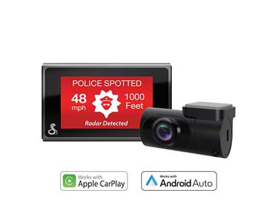 Cobra Dual-View Dash Cam with Built-In Alexa and Bluetooth (Universal; Some Adaptation May Be Required)