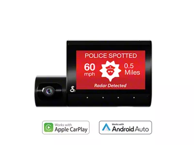 Cobra Dual-View Dash Cam with Quad HD, 360 Alerts and Interior Camera (Universal; Some Adaptation May Be Required)