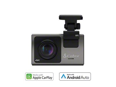 Cobra Single-View Dash Cam with Built-In Alexa and Bluetooth (Universal; Some Adaptation May Be Required)