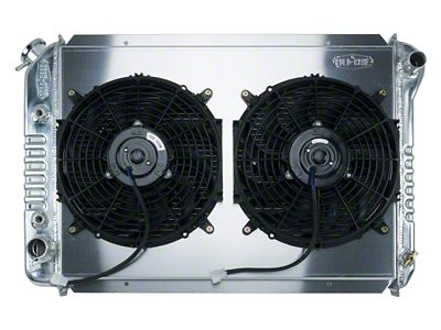 COLD-CASE Radiators Aluminum Performance Radiator with Dual 12-Inch Fans; 1.25-Inch Tubes (87-93 5.0L Mustang)