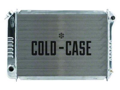 COLD-CASE Radiators Aluminum Performance Radiator with Dual 12-Inch Fans; 1-Inch Tubes (87-93 5.0L Mustang w/ Automatic Transmission)