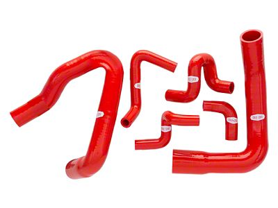 COLD-CASE Radiators Silicone Radiator Hose Kit; Red (86-93 5.0L Mustang)