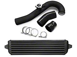 CVF Street Intercooler with Aluminum Intercooler Charge Pipe; Black (15-23 Mustang EcoBoost)