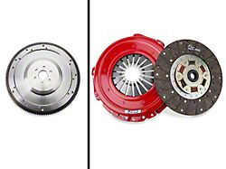 McLeod Super Street Pro Organic/Ceramic Clutch Kit with Lightened 8-Bolt Steel Flywheel; 10-Spline (05-10 Mustang GT)