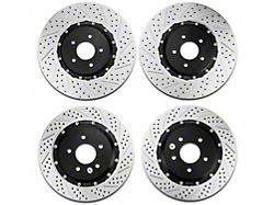 Baer EradiSpeed+ 2-Piece Performance Drilled and Slotted Rotors; Front and Rear (15-23 Mustang GT w/ Performance Pack)