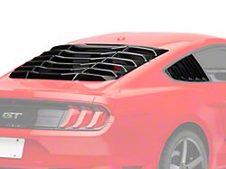SpeedForm MP Concepts Rear & SpeedForm Quarter Window Louvers; Gloss Black (15-23 Mustang Fastback)