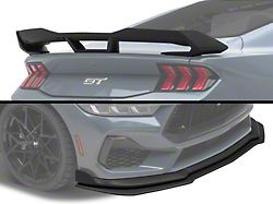 MP Concepts Dark Horse Style Rear Spoiler with MP Concepts Chin Spoiler; Matte Black (24-26 Mustang Fastback, Excluding Dark Horse)