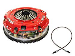 McLeod RST Twin Disc 800HP Organic Clutch Kit with 8-Bolt Aluminum Flywheel with Hydraulic Clutch Line Upgrade; 23-Spline (11-17 Mustang GT; 12-13 Mustang BOSS 302)