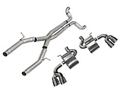 Corsa Performance Xtreme Axle-Back Exhaust with Quad Polished Tips and 3-Inch Cat Connect X-Pipe (16-24 6.2L Camaro)