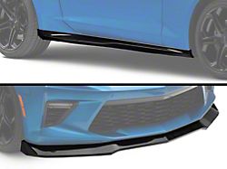 MP Concepts Chin Spoiler and Rocker Panels; Gloss Black (16-24 Camaro, Excluding ZL1)