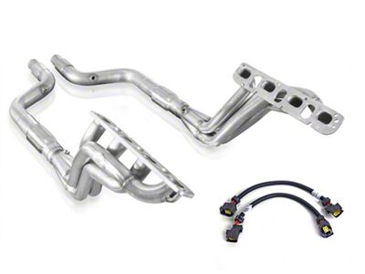 Stainless Steel 1-7/8-Inch Long Tube Headers with Catted Mid-Pipe and BBK O2 Sensor Wire Harness Extension Kit (08-23 V8 HEMI Challenger, Excluding 6.2L HEMI)