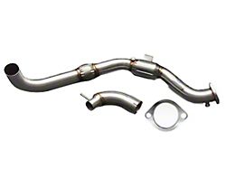 CVF 3-Inch Stainless Steel Catted Downpipe with 3-Inch Stainless Steel Exhaust Gasket (15-23 Mustang EcoBoost)