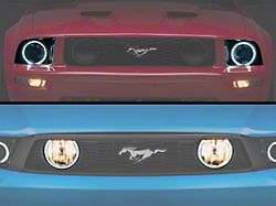 Raxiom Axial Series CCFL Halo Projector Headlights and LED Halo Fog Lights; Smoked (05-09 Mustang w/ Factory Halogen Headlights, Excluding GT500)