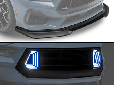 RTR Chin Splitter and Upper Grille with LED Air Intakes (24-25 Mustang GT, EcoBoost)