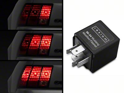 Sequential Tail Light Kit with Modified Turn Signal Flasher V1; Plug-and-Play Harness (96-04 Mustang, Excluding 99-01 Cobra)