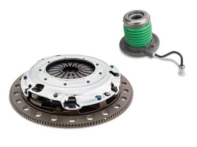 Exedy Hyper Twin Series Organic Clutch Kit with Hydraulic Throwout Bearing/Slave Cylinder; 23-Spline (11-17 Mustang GT, V6)