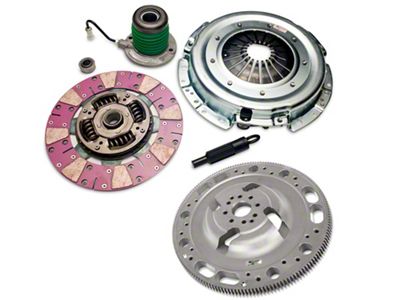 Exedy Mach 600 Stage 2 Cerametallic Clutch Kit with 8-Bolt Lightweight Racing Flywheel, Puck Style Disc and Hydraulic Throwout Bearing; 23-Spline (11-14 Mustang GT)