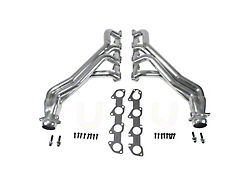 BBK 1-3/4-Inch Long Tube Headers with Shorty Catted Mid-Pipe; Polished Silver Ceramic (09-23 5.7L HEMI RWD Charger w/ Long Tube Headers)