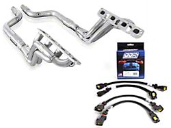 Stainless Power 1-7/8-Inch Long Tube Headers with Catted Mid-Pipe and BBK Front and Rear O2 Sensor Wire Harness Extension Kit (06-23 V8 HEMI RWD Charger, Excluding 6.2L HEMI)