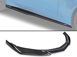 ZL1 Style Front Chin Splitter Lip with Side Skirts; Carbon Fiber (19-24 Camaro LT w/ RS Package, SS)