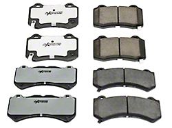 PowerStop Z26 Street Performance Carbon-Fiber Ceramic Brake Pads; Front and Rear (15-23 Challenger R/T 392, R/T Scat Pack, SRT 392, SRT Hellcat, SRT Jailbreak, SRT Super Stock & T/A 392 w/ 6-Piston Front Calipers)