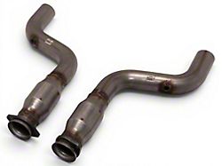 BBK 1-3/4-Inch Long Tube Headers with Shorty Catted Mid-Pipe; Polished Silver Ceramic (09-23 5.7L HEMI Challenger)