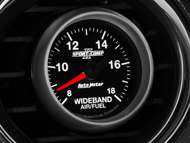 Auto Meter Sport Comp II Wideband Air/Fuel Ratio Gauge; Analog (Universal; Some Adaptation May Be Required)