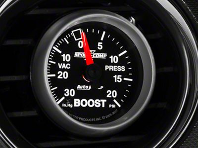 Auto Meter Sport-Comp II Series 2-1/16-Inch Boost/Vacuum Gauge; 30 inHG / 20 PSI; Mechanical (Universal; Some Adaptation May Be Required)